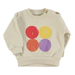 Piupiuchick Sweater - Ecru met multikleur print met cirkels - Sale