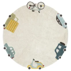 Lorena Canals Tapis lavable - Wheels - Hot