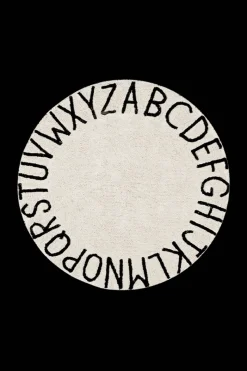Lorena Canals tapis rond lavable - alphabet -