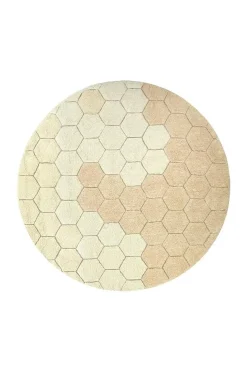 Lorena Canals Tapis rond lavable Honeycomb - Golden - Outlet