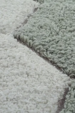 Lorena Canals Tapis rond lavable Honeycomb - Blue Sage - Best