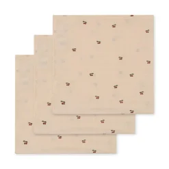 Konges Slojd Tetradoeken 3 pack muslin cloth - Cherry - New