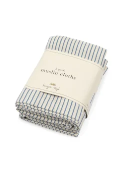 Konges Slojd Tetradoeken 3 pack muslin cloth - Stripe Bluie - New