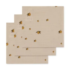 Konges Slojd Tetradoeken 3 pack muslin cloth - Lemon - New