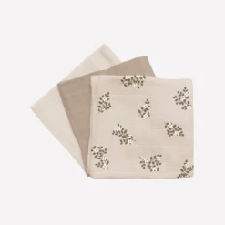 Main Sauvage Tetradoeken 30x30cm - Holly Flowers set van 3 -