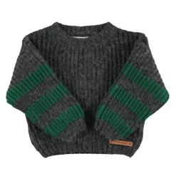 Piupiuchick Trui - Grey & Green stripes - Online