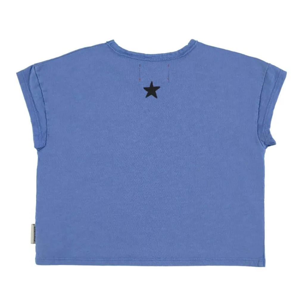 Piupiuchick T-shirt - blauw met "feelin' alive" print - New