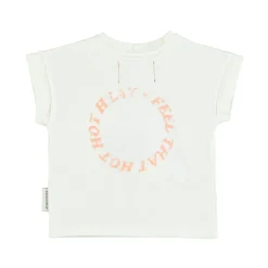 Piupiuchick T-shirt - ecru met hartjesprint - New