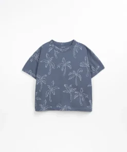 Play Up T-shirt met palmboomprint - Sea - Clearance