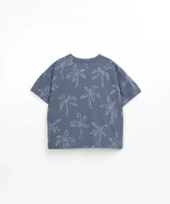 Play Up T-shirt met palmboomprint - Sea - Clearance