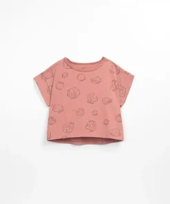 Play Up T-shirt met schelpenprint - Coral - Clearance