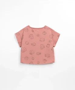 Play Up T-shirt met schelpenprint - Coral - Clearance