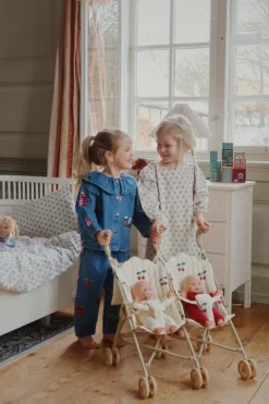 Konges Slojd Twin doll stroller - Ma grande cerise poppenwagen - Clearance