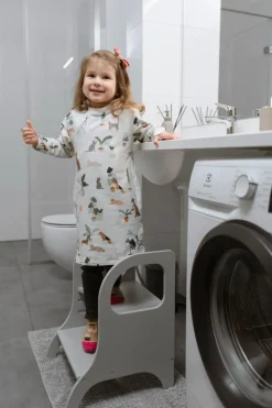 Ette Tete Verstelbaar houten opstapje Miimo - Grijs - Outlet