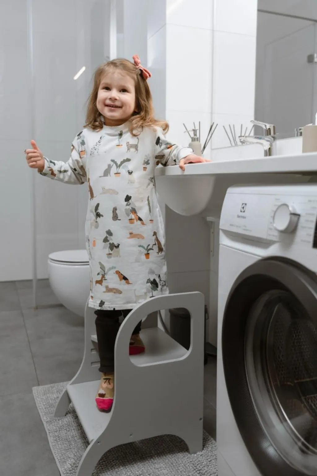 Ette Tete Verstelbaar houten opstapje Miimo - Grijs - Outlet