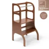 Ette Tete Verstelbare houten leertoren Step up! - Mocha Mousse - Sale