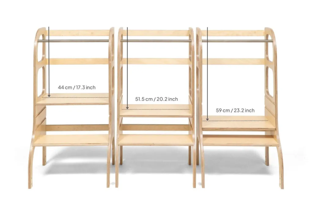 Ette Tete Verstelbare houten leertoren Step up! - Zwart - Outlet