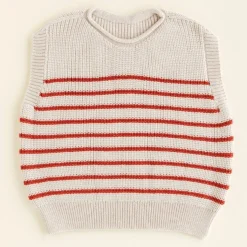 Hvid Vest Harvey Kids - Cream / Red - Hot