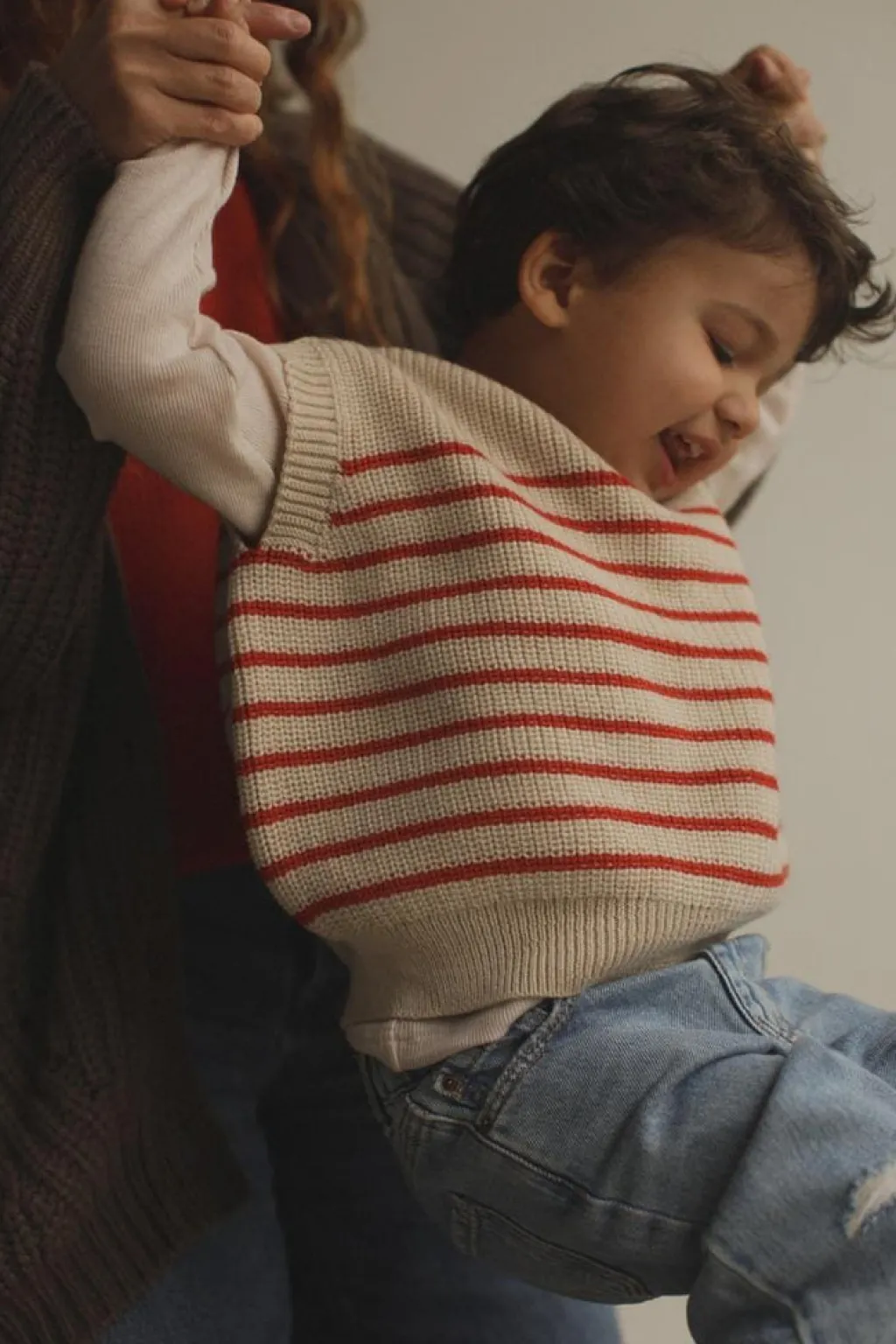 Hvid Vest Harvey Kids - Cream / Red - Hot