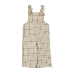 Nixnut Wide salopette checkered - Grain/Moss - Online