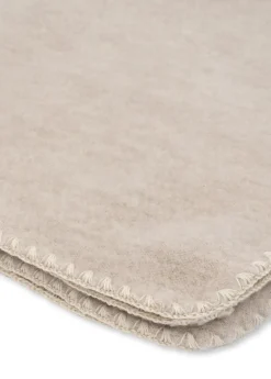 Fanga Fontana Wollen fleece babydekentje Erba- Oatmeal Melange - Hot