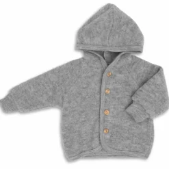 Engel Natur Wollen jas - Light grey mélange - Best