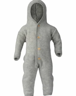 Engel Natur Wollen onesie - Light grey Mélange - Hot