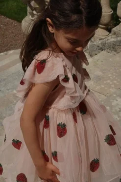 Konges Slojd Yvonne jurk - Strawberry - Clearance