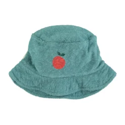Piupiuchick Zonnehoedje - blauwgroen met appelprint - Best